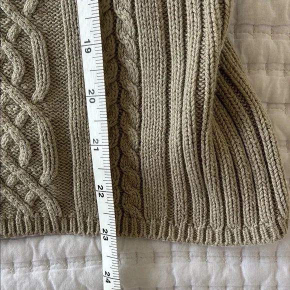 Y2K Vintage GAP Tan Cable Knit Pullover Sweater 100% cotton - Picture 5 of 8